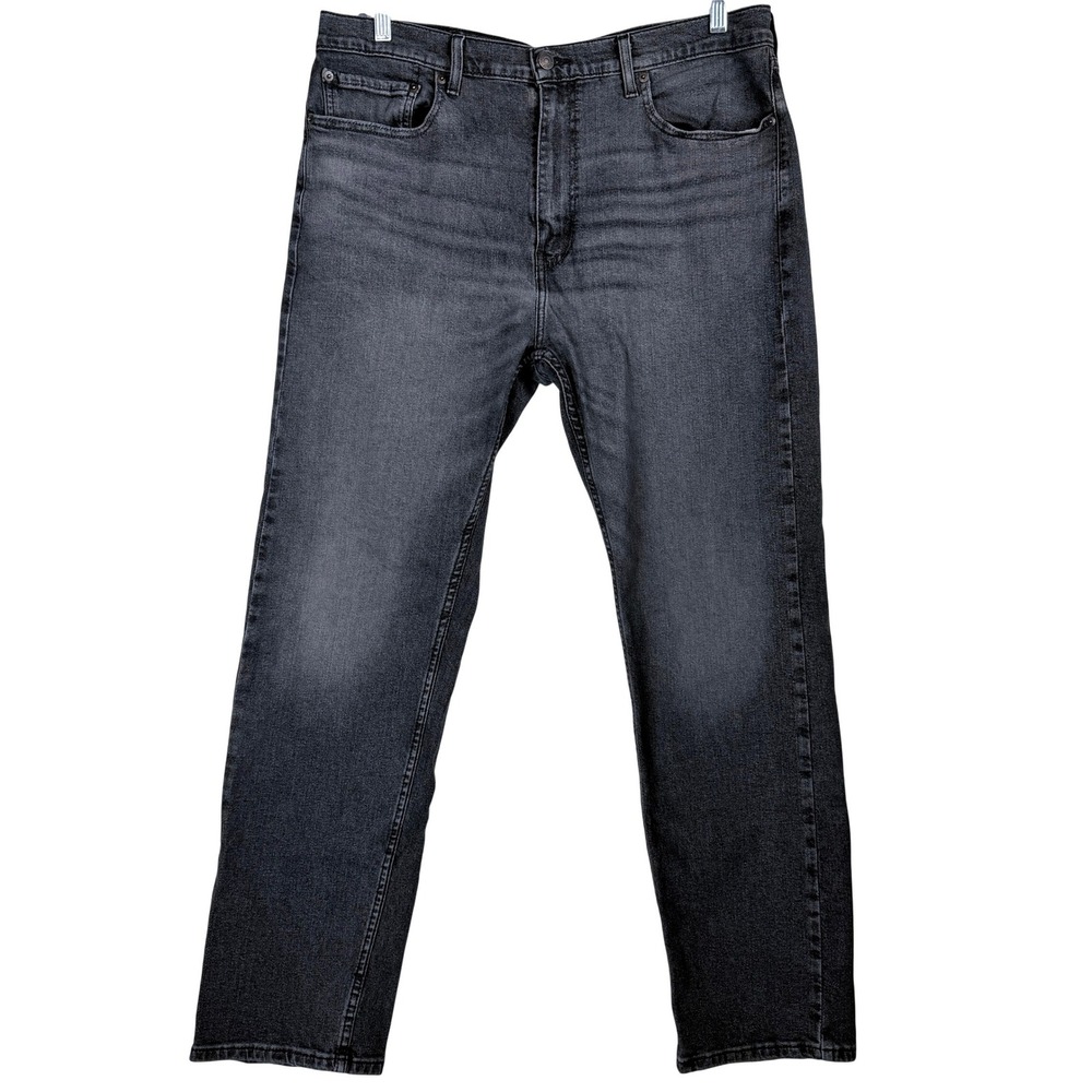 Levi's 505 Regular Fit Jeans Men's 38x32 Gray WaterLess Stretch Denim W38 L32